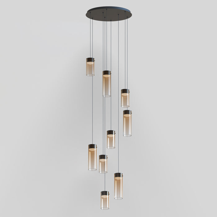 ET2 Highball Amber 9-Light LED Pendant Model: E21189-05GM