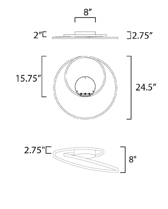 ET2 Cycle 24 LED Flush Mount Model: E21322-MS