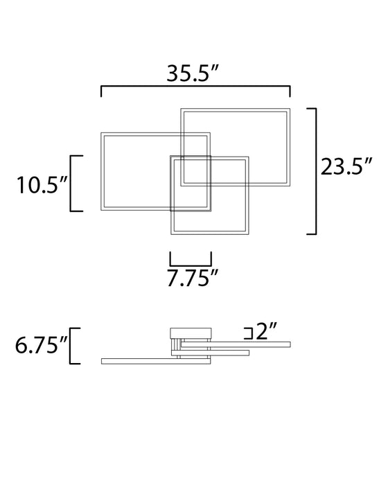 ET2 Traverse LED Flush/Wall Mount Model: E21513-CHP