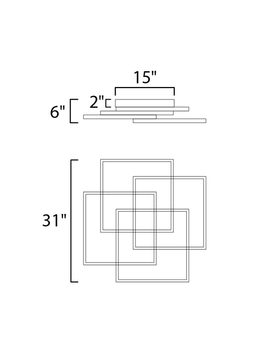 ET2 Traverse LED Flush/Wall Mount Model: E21518-CHP