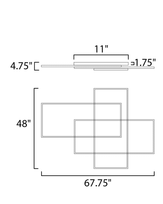 ET2 Traverse LED Flush/Wall Mount Model: E21519-CHP