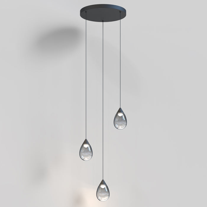 ET2 Dewdrop 3- Light LED Pendant Model: E21563-142BK