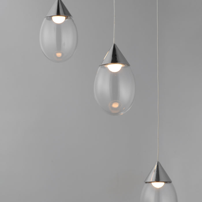 ET2 Dewdrop 3-Light LED Pendant Model: E21563-18PC