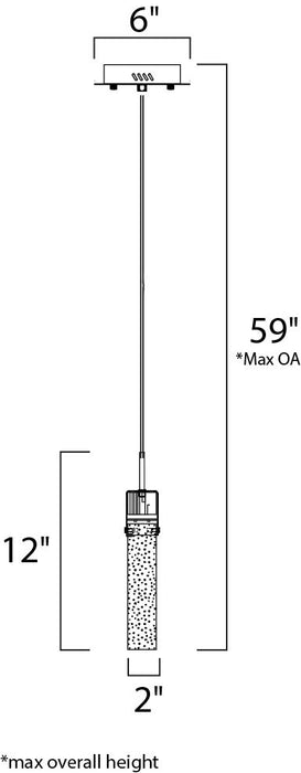 ET2 Fizz IV 1-Light LED Pendant Model: E22771-91PC