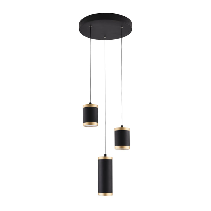 ET2 Cuff 3-Light Pendant Model: E22943-BKGLD