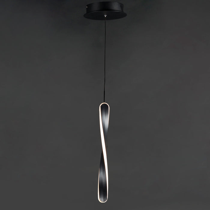 ET2 Pirouette 1-Light LED Pendant Model: E24151-BK