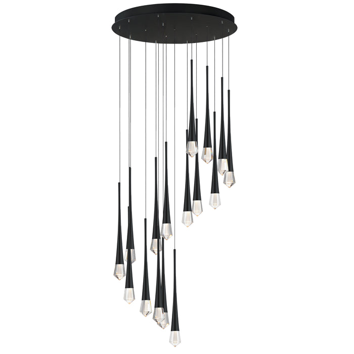 ET2 Pierce 16-Light LED Chandelier Model: E24230-122BK