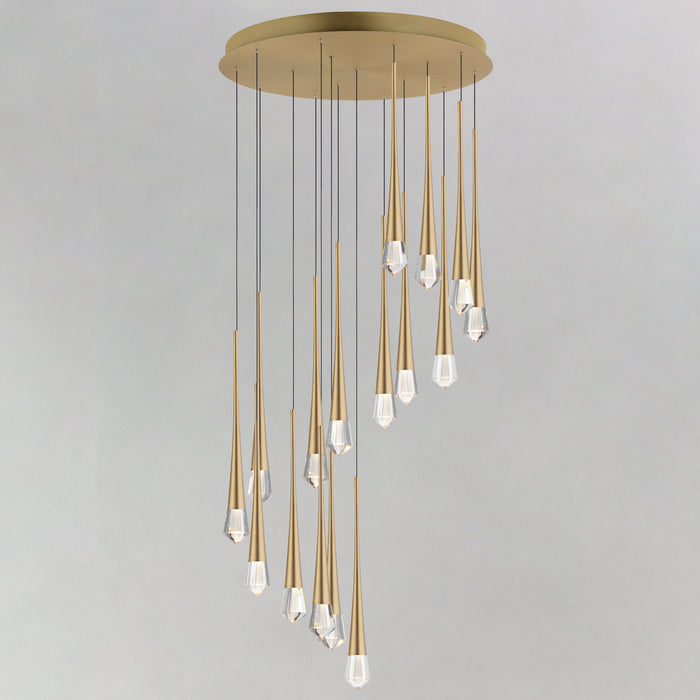 ET2 Pierce 16-Light LED Chandelier Model: E24230-122GLD