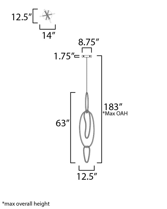 ET2 Unity Vertical LED Pendant Model: E24617-BCN