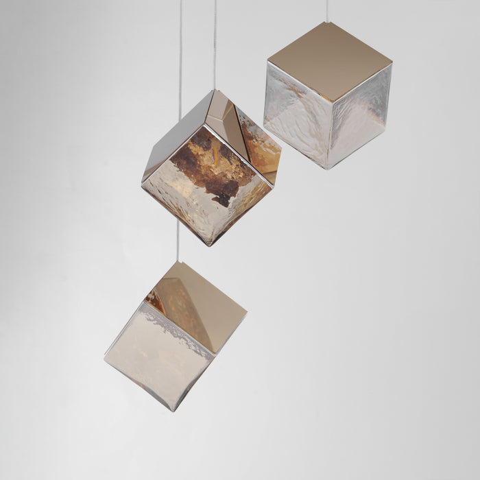 ET2 Ice Cube 3-Light LED Pendant Model: E24683-26FG