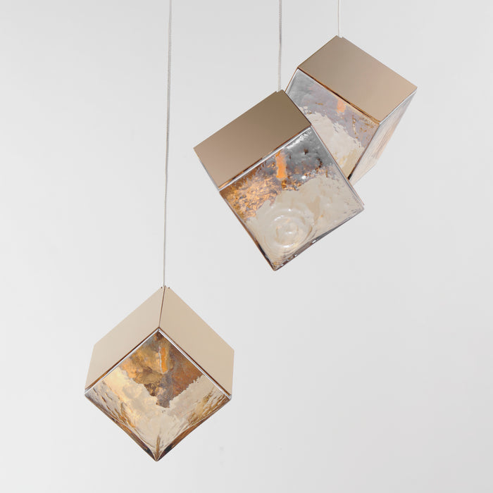 ET2 Ice Cube 3-Light LED Pendant Model: E24683-26FG