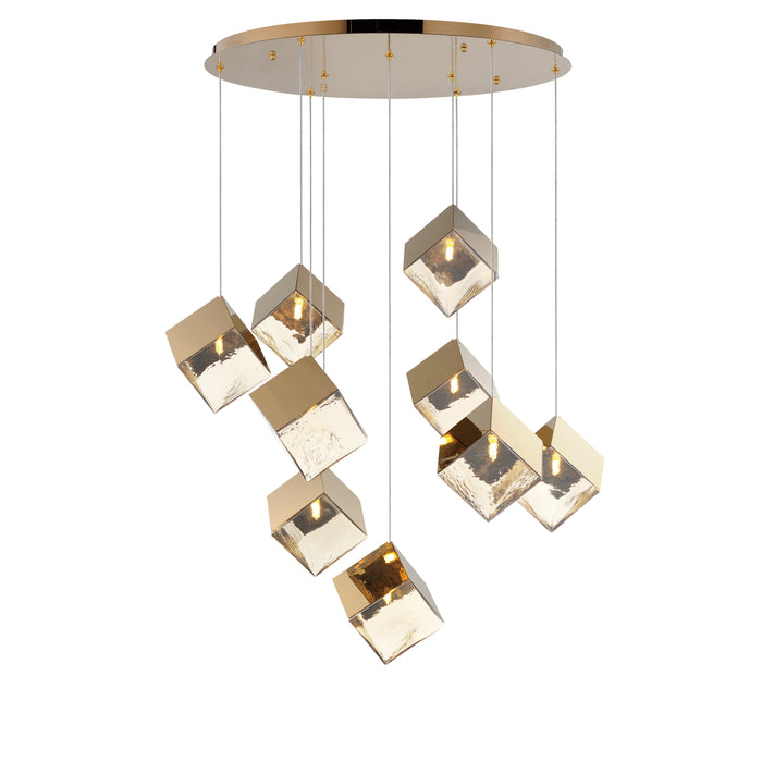 ET2 Ice Cube 9-Light LED Pendant Model: E24689-26FG