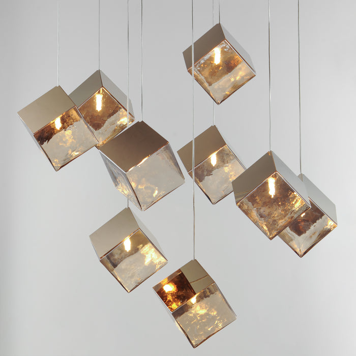 ET2 Ice Cube 9-Light LED Pendant Model: E24689-26FG