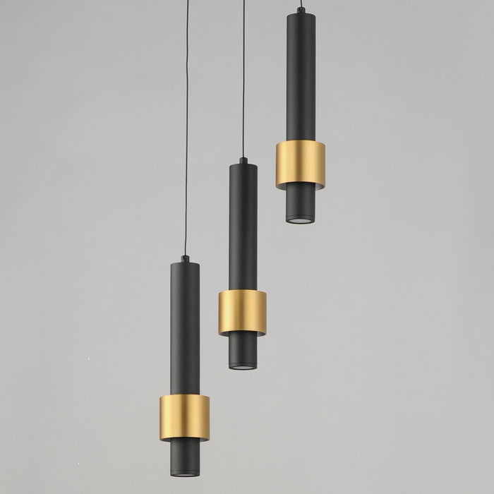 ET2 Reveal 3-Light LED Pendant Model: E24753-BKGLD