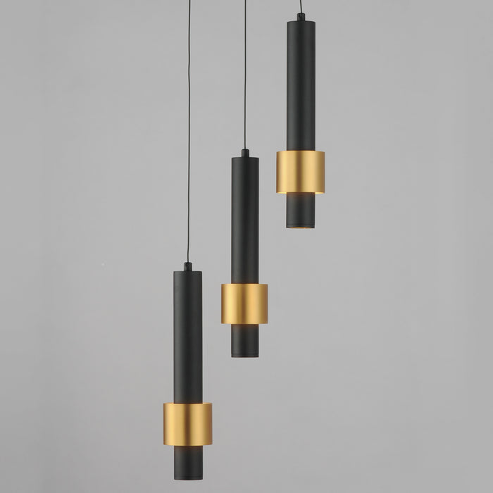 ET2 Reveal 3-Light LED Pendant Model: E24753-BKGLD