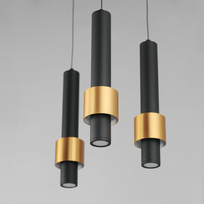 ET2 Reveal 3-Light LED Pendant Model: E24753-BKGLD