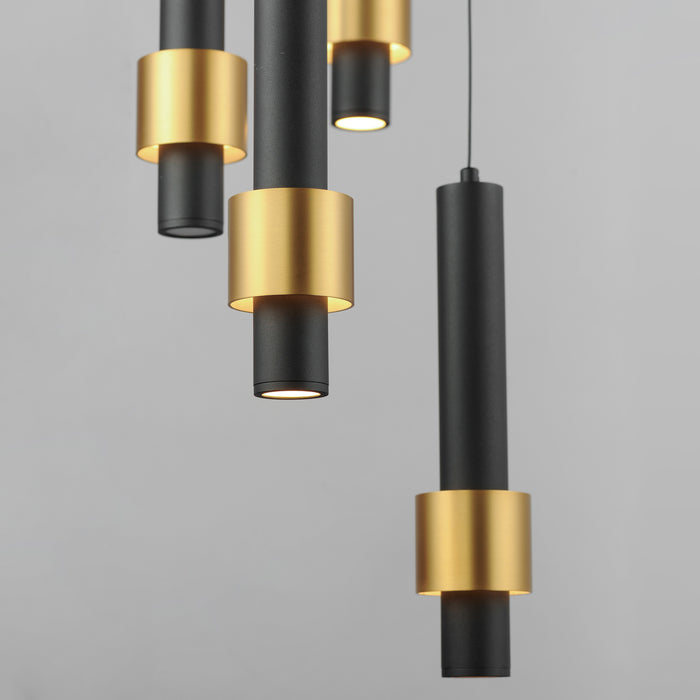 ET2 Reveal 7-Light LED Pendant Model: E24757-BKGLD