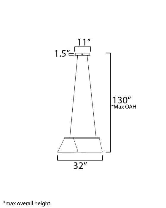 ET2 Tartan 1-Light Linear LED Pendant Model: E24814-82PC