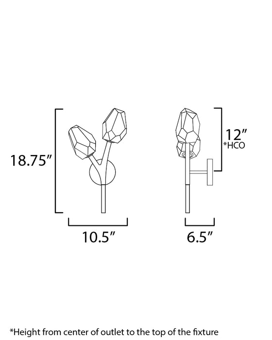 ET2 Blossom 2-Light LED Wall Sconce Model: E32792-93BK