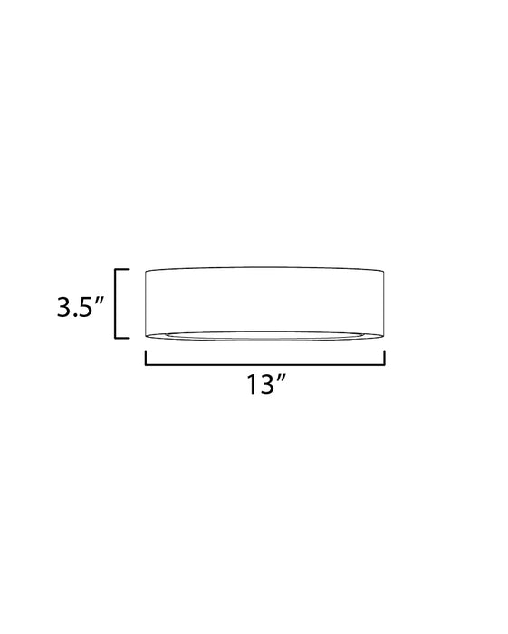 ET2 Echo 13 LED Flush Mount Model: E51010-BKGLD