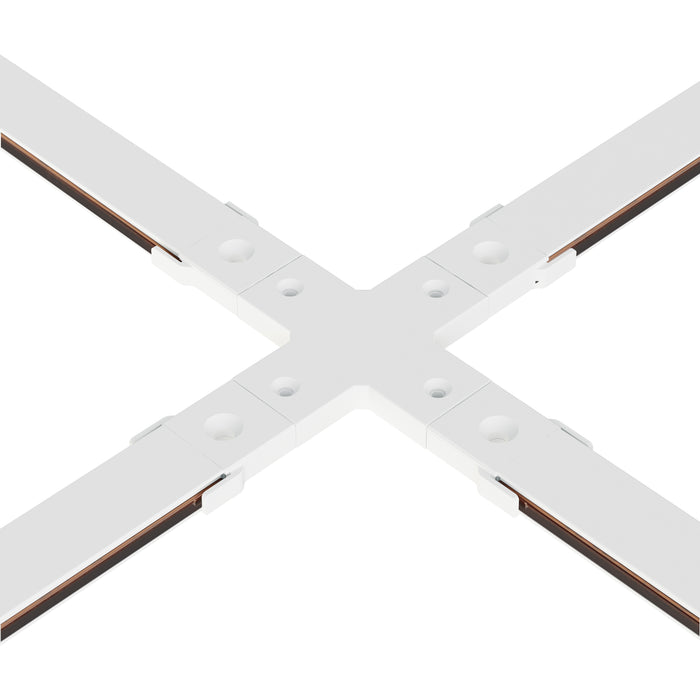ET2 Continuum Track 4-way X Connector Model: ETMSC90-4XW-WT