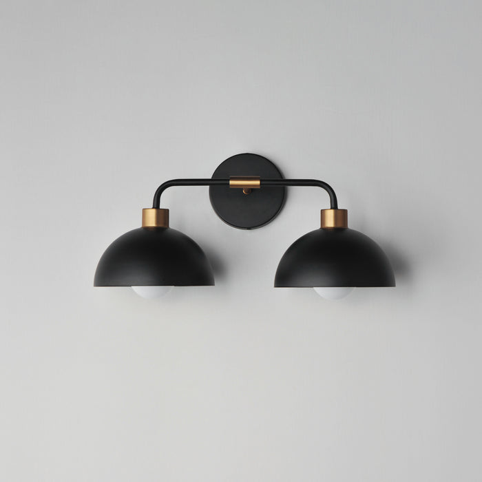 Maxim Thelonious 2-Light Wall Sconce Model: 10022BKNAB