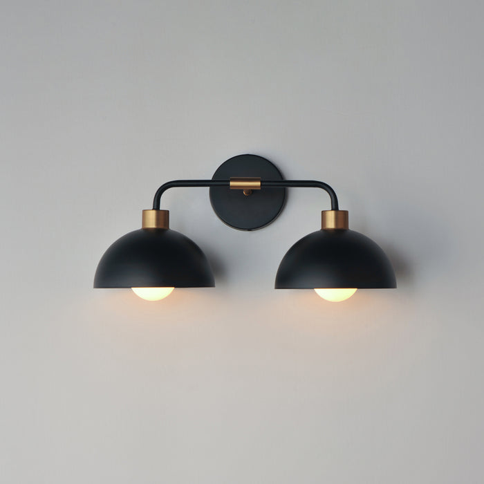 Maxim Thelonious 2-Light Wall Sconce Model: 10022BKNAB