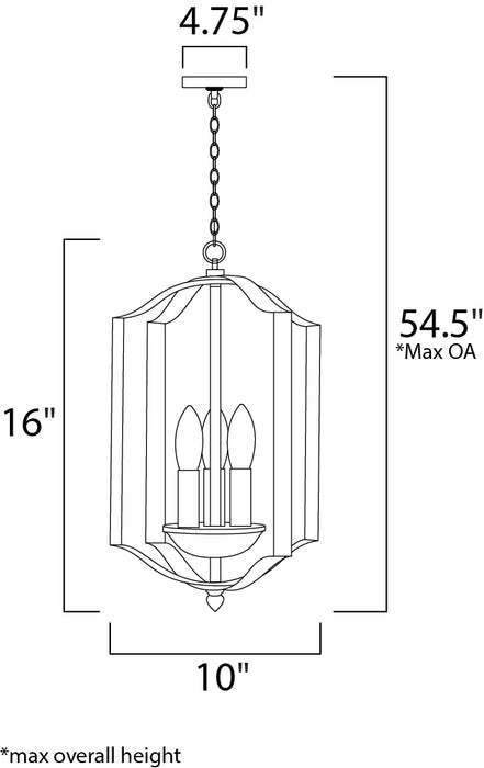 Maxim Provident 3-Light Chandelier Model: 10035OI