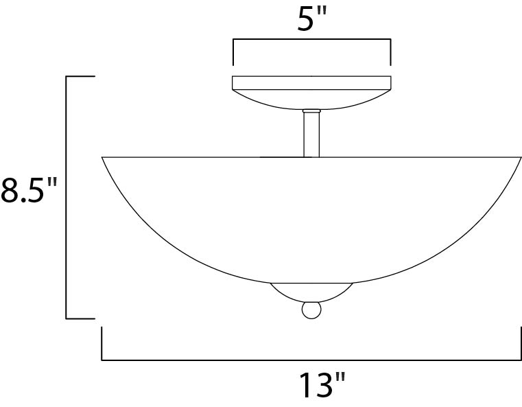 Maxim Logan 2-Light Semi-Flush Mount Model: 10042FTOI