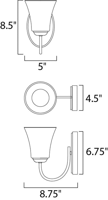 Maxim Logan 1-Light Wall Sconce Model: 10051FTOI