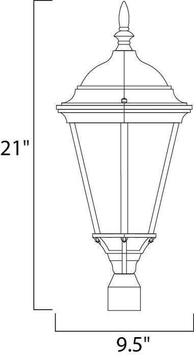 Maxim Westlake Cast 1-Light Outdoor Pole/Post Lantern Model: 1005BK