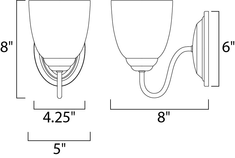 Maxim Stefan 1-Light Wall Sconce Model: 10071FTSN