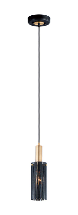 Maxim Perf 1-Light Mini Pendant Model: 10081BKSBR