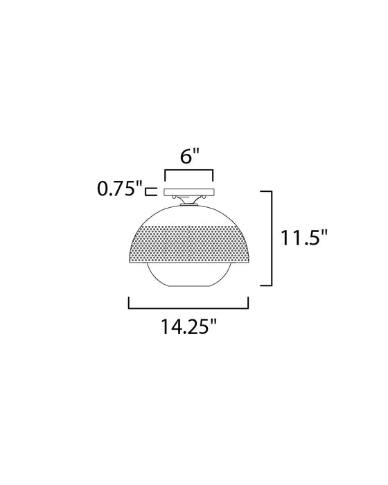 Maxim Perf 1-Light Flush Mount Model: 10083WTBKSBR