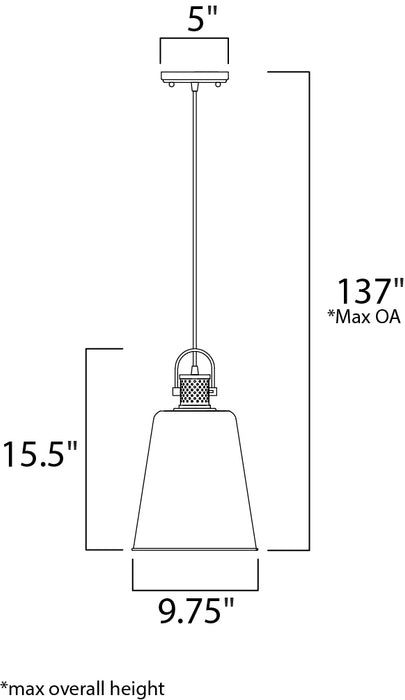 Maxim Sedona 1-Light Pendant Model: 10085OIAB