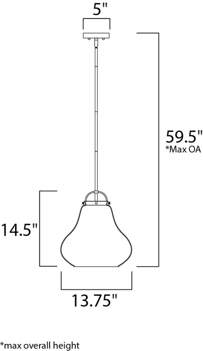 Maxim Stella 1-Light Pendant Model: 10093CLSN