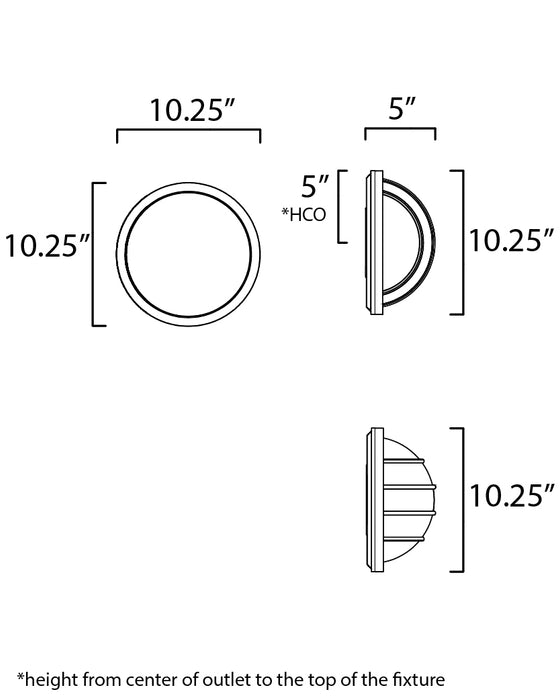 Maxim Bulwark 1-Light Outdoor Wall Sconce Model: 10112FTBK