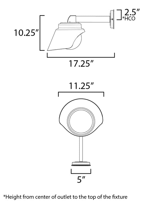 Maxim Habit Outdoor Wall Sconce Model: 10117SWBK