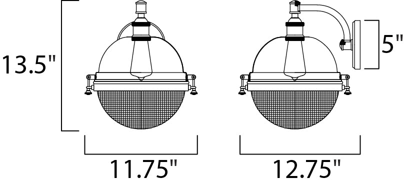 Maxim Portside 12 Outdoor Wall Sconce Model: 10186OIAB