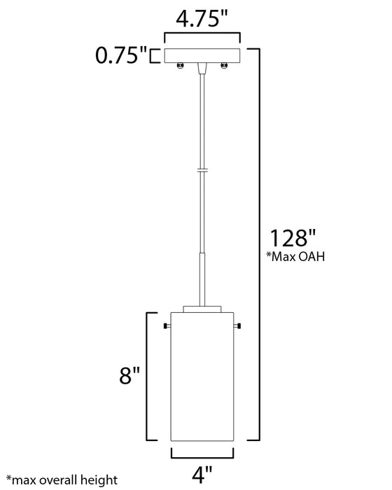 Maxim Scope Small LED Pendant Model: 10192CLFTPC