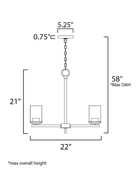 Maxim Corona 5-Light Chandelier Model: 10205CLSBR