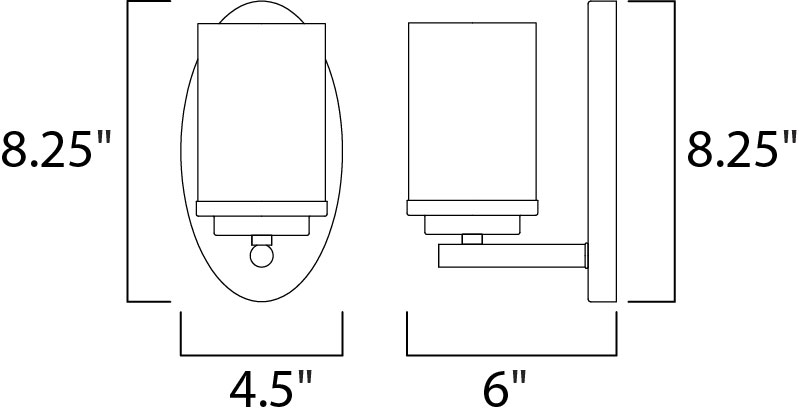 Maxim Corona 1-Light Wall Sconce Model: 10211CLSN