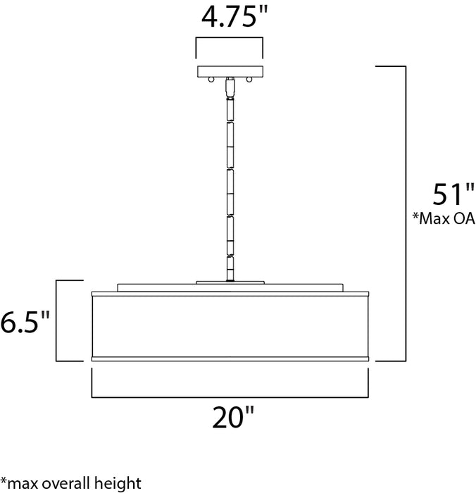 Maxim Prime 20 LED Pendant Model: 10226GCOI