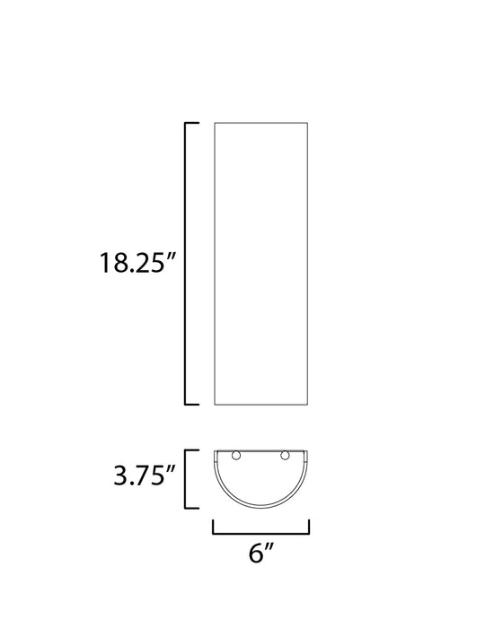 Maxim Prime 18 Tall LED Sconce 120-277 UNV Dim Model: 10238OM