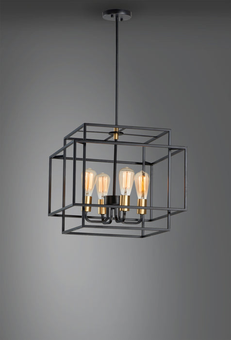 Maxim Liner 4-Light Pendant Model: 10247BKSBR