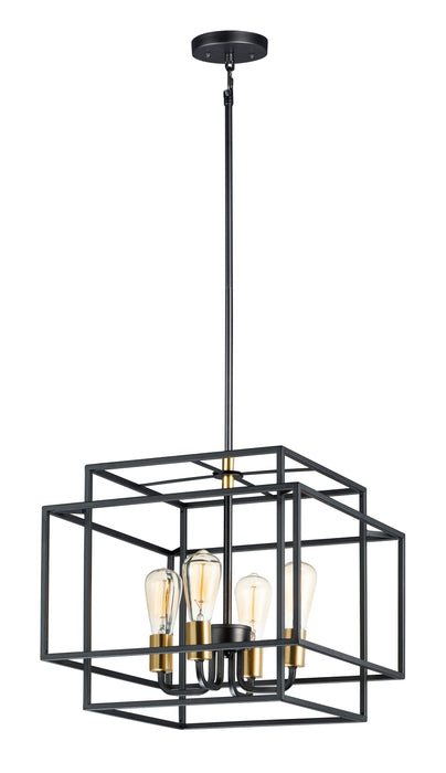 Maxim Liner 4-Light Pendant Model: 10247BKSBR