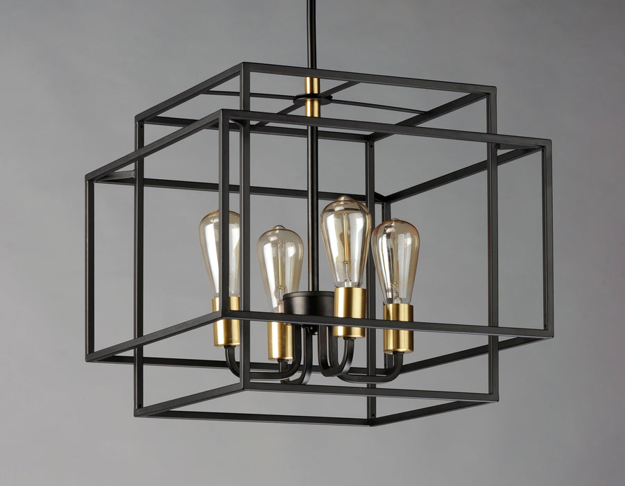 Maxim Liner 4-Light Pendant Model: 10247BKSBR