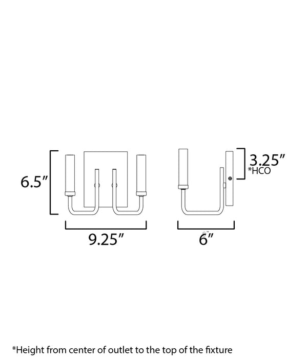 Maxim Sullivan 2-Light Bath Vanity Model: 10252BKGLD