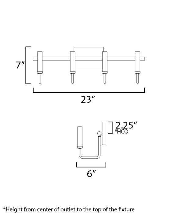 Maxim Sullivan 4-Light Bath Vanity Model: 10254BKGLD