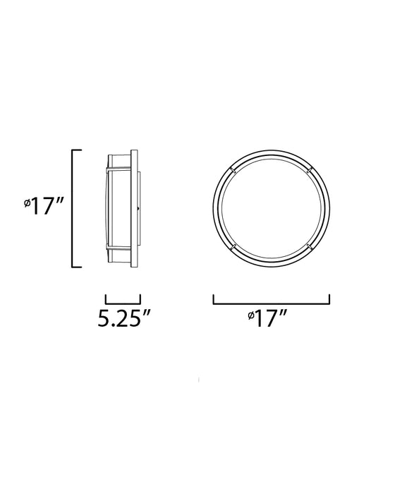 Maxim Rogue 17 3-Light Flush Mount Model: 10270WTSN